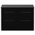 Napoli 460 Nero Oak 1200mm 4 Drawer Vanity Unit for Countertop Basins Front View