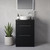 Napoli 390 Nero Oak 600mm 2 Drawer Vanity Unit for Countertop Basins Lifestyle Image thumbnail