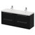 Napoli 390 Nero Oak 1200mm Wall Mounted 4 Drawer Vanity Unit with Double Glide Basins Right Hand View