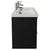 Napoli 390 Nero Oak 1200mm Wall Mounted 4 Drawer Vanity Unit with Double Glide Basins Side View