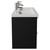 Napoli 390 Nero Oak 1200mm Wall Mounted 4 Drawer Vanity Unit with Double Glide Basins Side View thumbnail