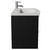 Napoli 390 Nero Oak 800mm Wall Mounted 2 Drawer Vanity Unit with Arc Basin Side View thumbnail