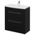 Napoli 390 Nero Oak 800mm 2 Drawer Vanity Unit with Arc Basin Right Hand View thumbnail