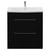 Napoli 390 Nero Oak 800mm 2 Drawer Vanity Unit with Arc Basin Front View thumbnail