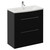Napoli 390 Nero Oak 800mm 2 Drawer Vanity Unit with Arc Basin Left Hand View
