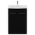 Napoli 390 Nero Oak 600mm 2 Door Vanity Unit with Arc Basin Front View thumbnail