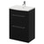 Napoli 390 Nero Oak 600mm 2 Drawer Vanity Unit with Arc Basin Right Hand View