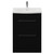 Napoli 390 Nero Oak 600mm 2 Drawer Vanity Unit with Arc Basin Front View