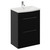 Napoli 390 Nero Oak 600mm 2 Drawer Vanity Unit with Arc Basin Left Hand View