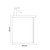 Napoli 390 Nero Oak 500mm Wall Mounted Single Drawer Vanity Unit with Arc Basin Side on Dimensions thumbnail