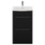 Napoli 390 Nero Oak 500mm 2 Drawer Vanity Unit with Arc Basin Front View
