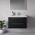 Napoli 460 Nero Oak 800mm Wall Mounted 2 Drawer Vanity Unit with Glide Basin Lifestyle Image thumbnail