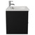 Napoli 460 Nero Oak 600mm Wall Mounted 2 Drawer Vanity Unit with Glide Basin Side View thumbnail