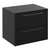Napoli 460 Nero Oak 600mm Wall Mounted 2 Drawer Vanity Unit for Countertop Basins Left Hand View thumbnail