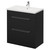 Napoli 460 Nero Oak 800mm 2 Drawer Vanity Unit with Glide Basin Right Hand View