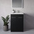 Napoli 460 Nero Oak 600mm 2 Door Vanity Unit with Glide Basin Lifestyle Image thumbnail