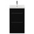 Napoli 390 Nero Oak 500mm 2 Drawer Vanity Unit with Glide Basin Front View