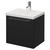 Napoli 390 Nero Oak 500mm Wall Mounted Single Drawer Vanity Unit with Glide Basin Right Hand View thumbnail