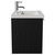 Napoli 390 Nero Oak 500mm Wall Mounted Single Drawer Vanity Unit with Glide Basin Side View thumbnail