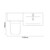 Napoli 390 Nero Oak 1100mm 2 Drawer Vanity Unit Toilet Suite with Glide Basin Top Down Dimensions thumbnail