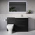 Napoli 390 Nero Oak 1300mm 2 Drawer Vanity Unit Toilet Suite with Glide Basin Lifestyle Image thumbnail