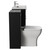 Napoli 390 Nero Oak 1300mm Wall Mounted 2 Drawer Vanity Unit and Toilet Suite with Glide Basin Side View