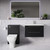 Napoli 390 Nero Oak 1300mm Wall Mounted 2 Drawer Vanity Unit and Toilet Suite with Glide Basin Lifestyle Image thumbnail