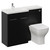 Napoli 390 Nero Oak 1100mm 2 Door Vanity Unit Toilet Suite with Square Left Hand Lucia Basin Left Hand View thumbnail