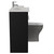 Napoli 390 Nero Oak 1100mm 2 Door Vanity Unit Toilet Suite with Square Left Hand Lucia Basin Side View thumbnail