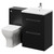 Napoli 460 Nero Oak 1100mm 2 Drawer Vanity Unit Toilet Suite with Glide Basin Right Hand View thumbnail