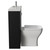 Napoli 250 Nero Oak 1000mm 2 Door Vanity Unit Toilet Suite with Square Silvo Basin Side View thumbnail