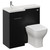 Napoli 390 Nero Oak 900mm Single Door Vanity Unit Toilet Suite with Left Hand Square Lucia Basin Left Hand View thumbnail