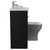 Napoli 390 Nero Oak 900mm Single Door Vanity Unit Toilet Suite with Left Hand Square Lucia Basin Side View thumbnail