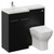 Napoli 390 Nero Oak 1000mm 2 Door Vanity Unit Toilet Suite with Left Hand Square Lucia Basin Left Hand View thumbnail