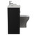 Napoli 390 Nero Oak 1000mm 2 Door Vanity Unit Toilet Suite with Left Hand Square Lucia Basin Side View thumbnail