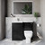 Napoli 390 Nero Oak 1000mm 2 Drawer Vanity Unit Toilet Suite with Left Hand Square Lucia Basin Lifestyle Image thumbnail