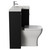 Napoli 460 Nero Oak 1100mm 2 Drawer Vanity Unit Toilet Suite with Right Hand Square Lucia Basin Side View thumbnail