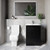 Napoli 460 Nero Oak 600mm 2 Drawer Vanity Unit and Tacoma Comfort Height Toilet Suite with Angel Basin Lifestyle Image thumbnail