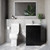Napoli 460 Nero Oak 600mm 2 Door Vanity Unit and Tacoma Comfort Height Toilet Suite with Angel Basin Lifestyle Image thumbnail