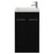 Napoli 250 Nero Oak 500mm 2 Door Vanity Unit with Square Silvo Basin Front View