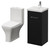 Napoli 390 Nero Oak 400mm Single Door Vanity Unit and Kingston Toilet Suite with Glide Basin Right Hand View thumbnail
