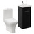 Napoli 390 Nero Oak 400mm Single Door Vanity Unit and Kingston Toilet Suite with Glide Basin Left Hand View thumbnail