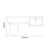 Napoli 390 Nero Oak 1500mm 2 Drawer Vanity Unit Toilet Suite with Right Hand Square Lucia Basin Top Down Dimensions thumbnail