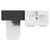 Napoli 390 Cento Nero Oak 1200mm 2 Door Vanity Unit Toilet Suite with Glide Basin Top View thumbnail