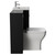 Napoli 390 Cento Nero Oak 1100mm 2 Drawer Vanity Unit Toilet Suite with Glide Basin Side View thumbnail