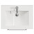 Napoli 460 Olive Green 600mm Wall Mounted 2 Drawer Vanity Unit with Angel Basin Top View