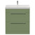 Napoli 390 Olive Green 800mm 2 Drawer Vanity Unit with Rimini Basin Front View