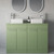 Napoli 460 Olive Green 1200mm 4 Door Vanity Unit for Countertop Basins Lifestyle thumbnail