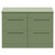 Napoli 460 Olive Green 1200mm 4 Drawer Vanity Unit for Countertop Basins Front View