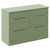 Napoli 460 Olive Green 1200mm 4 Drawer Vanity Unit for Countertop Basins Left Hand View